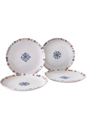 Hermia 2100002910001 Juego de Servir Pasteles de Porcelana, Azul